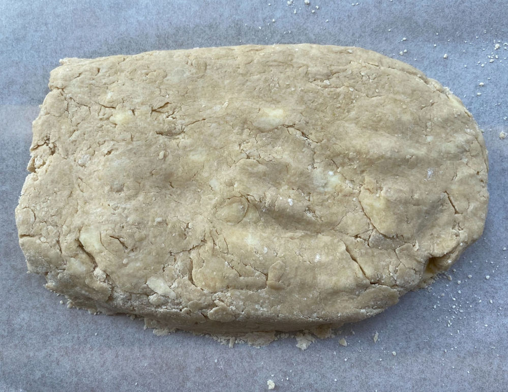 biscuit dough 1-inch thick brick